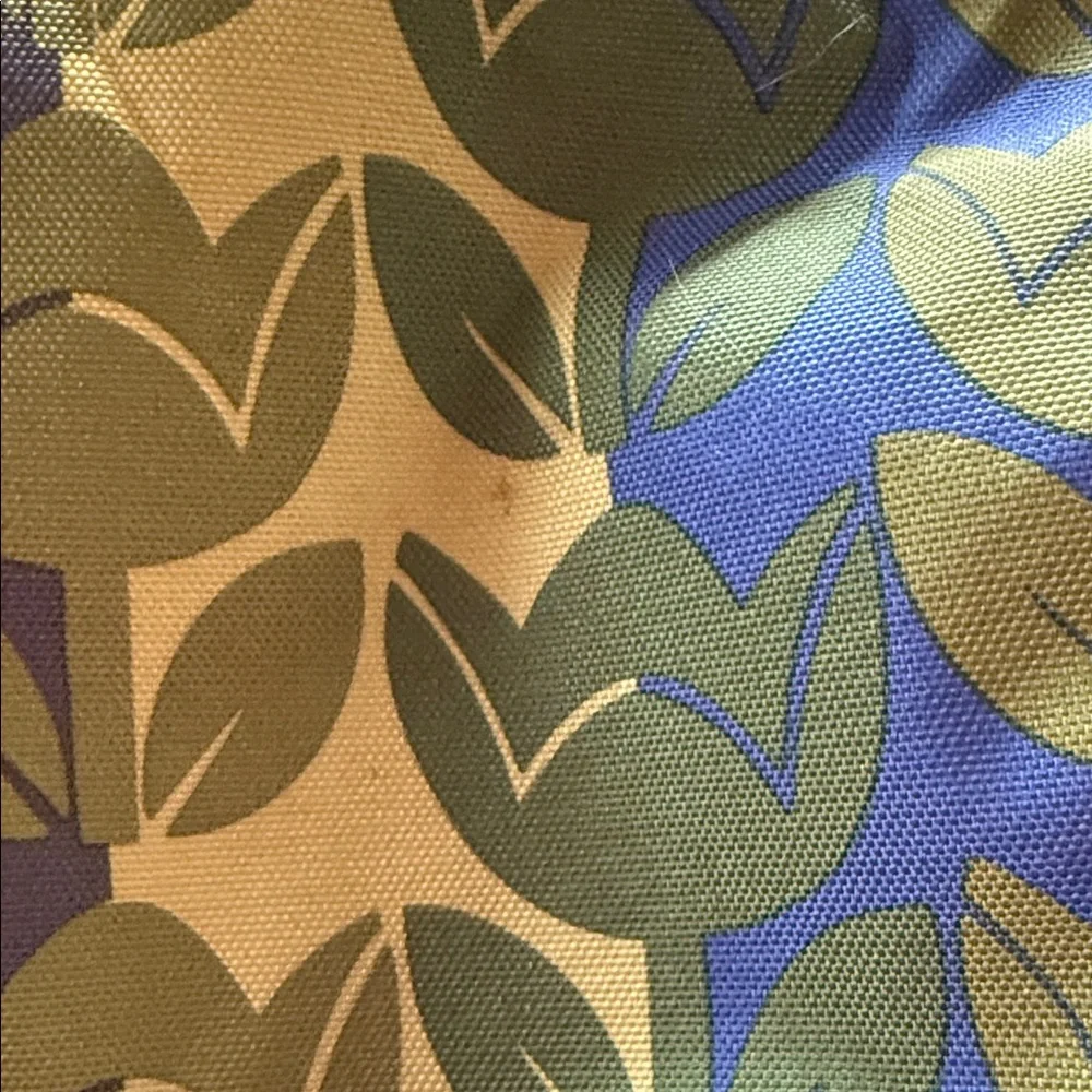 L.L. Bean Black and Blue Leaf Pattern Laptop Bag